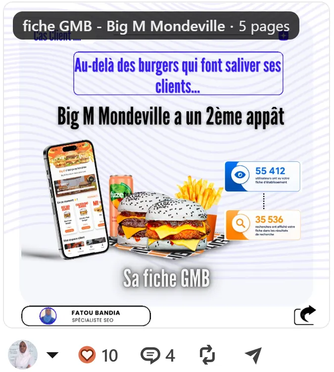 stratégie seo local gig m mondeville fatou bandia consultante seo indépendante expert afrique sénégal