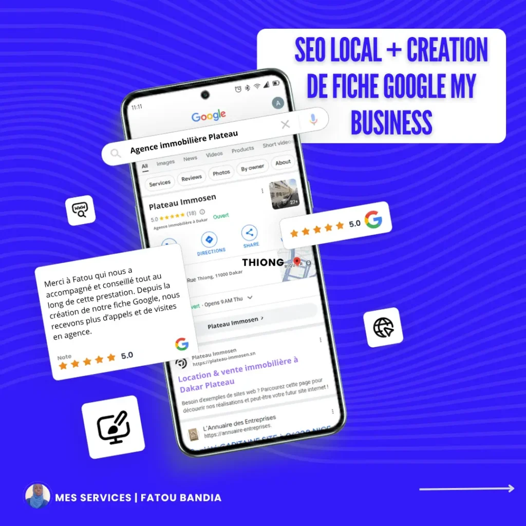 seo local et crétion fiche google - être recommandé par cha gpt -prestataire - apparaitre chatgpt