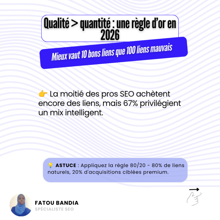 qualité vs quantité backlink fatou bandia