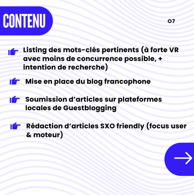 stratégie contenu seo international fatou bandia