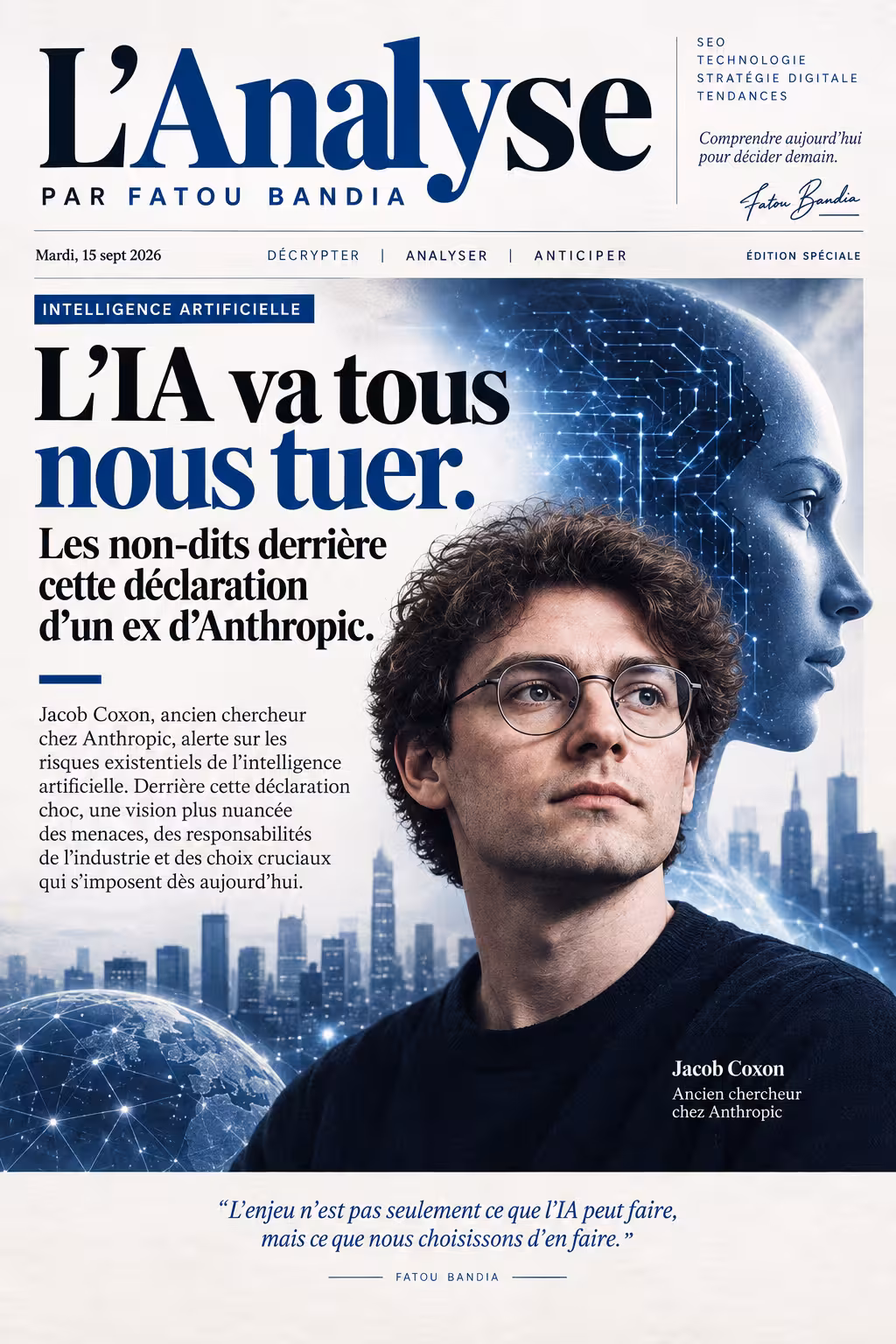 risques de l'IA - jacob coxon open ai antropic - fatou bandia